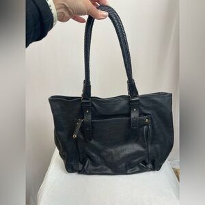 Cole Hann black leather hobo